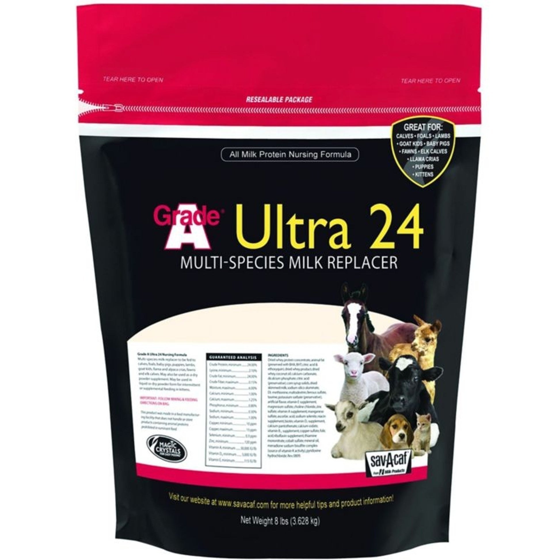 Sav-A-Caf Ultra 24 Percent Milk Replacer 8 Pound