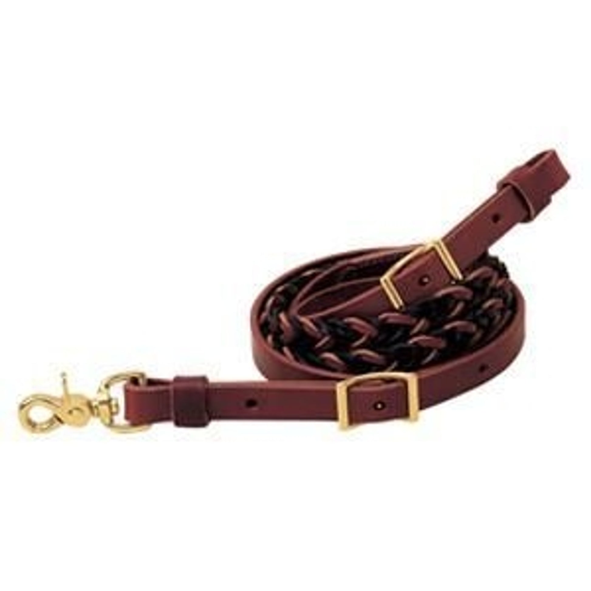 Weaver Two Tone Roper Rein 3/4x8 Burgundy/Black