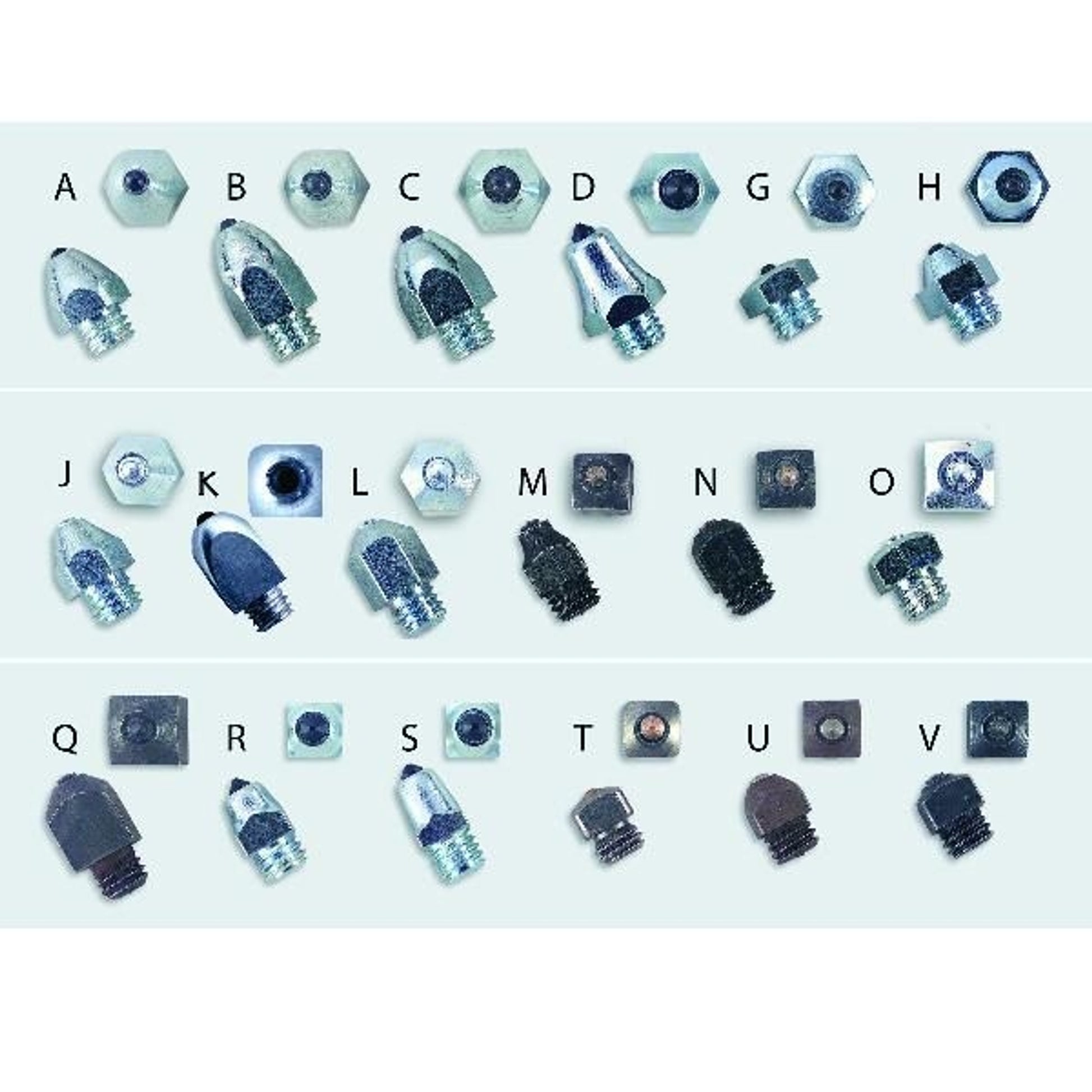 Nunn Finer Hexagonal Bullet Studs - Pack of 10