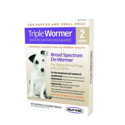 Triple Wormer For Puppies And Small Dog 2 ct Bk/Ye