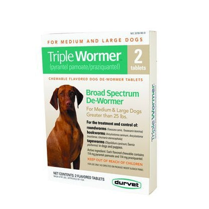 Triple Wormer For Medium and Large Dogs 2 Count