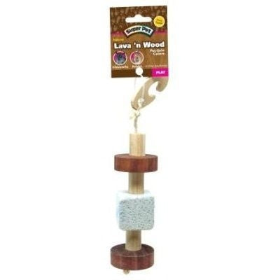 Super Pet Natural Pumice And Wood Hanging Toy