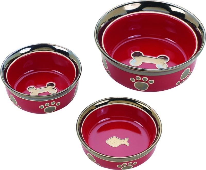 Spot Ritz Copper Rim Cat Dish 5 Black