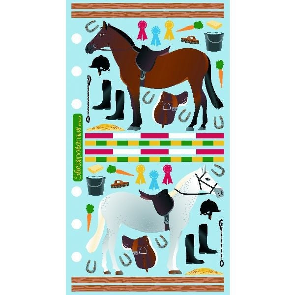 Classic Stable And Jumps StickersBk/Wh