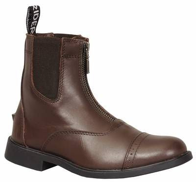 TuffRider Kids Baroque Zip Paddock Boots 1 Mocha