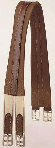 Tory Contour English Girth with Elastic 36 Oakbark