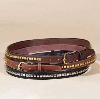 Tory Lthr 1In Stitched Belt Clincher Strip 32 Blk