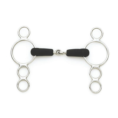 Centaur SS Jointed Rubber Mouth 3 Ring Gag