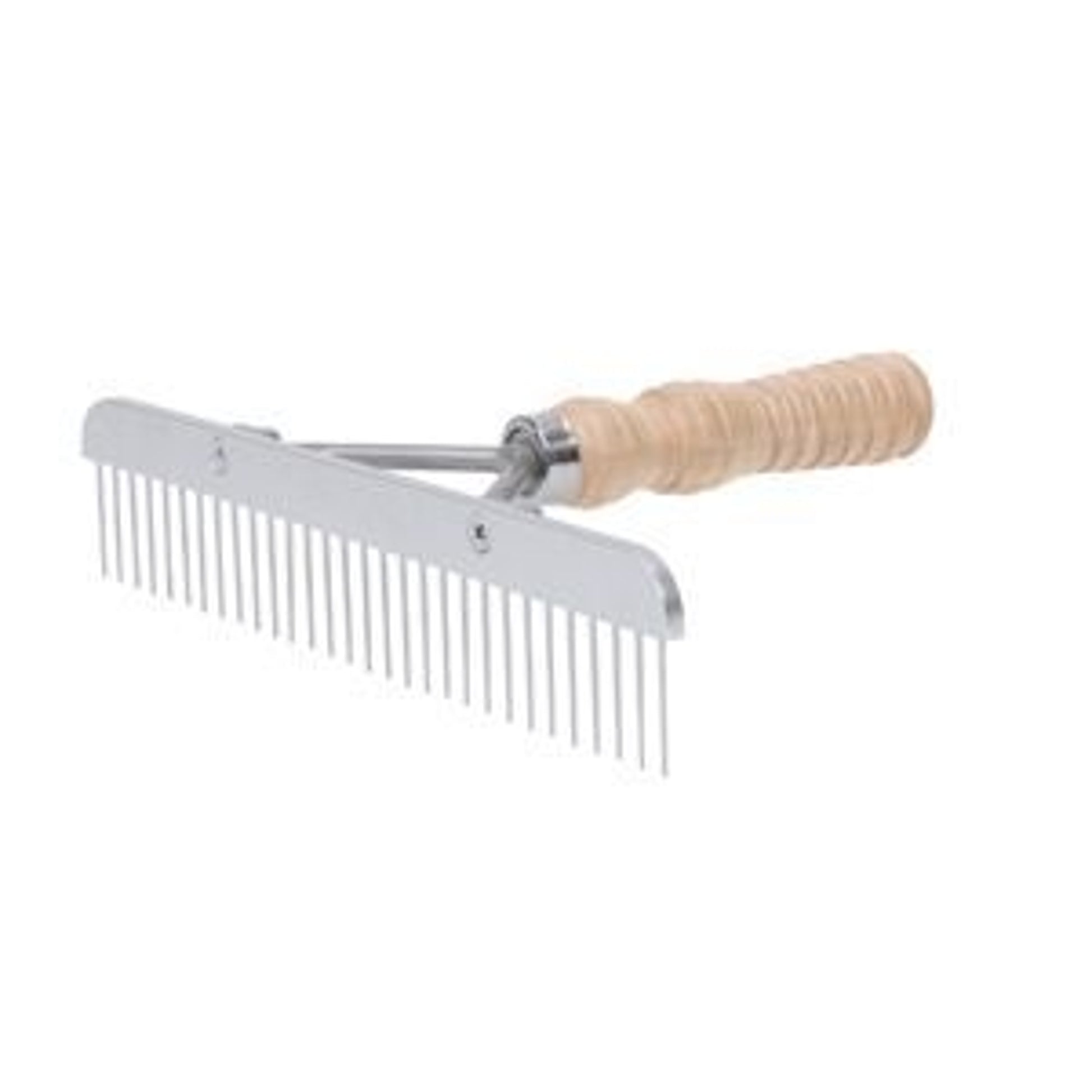 Skip Tooth Comb with Wood Handle SS Blade