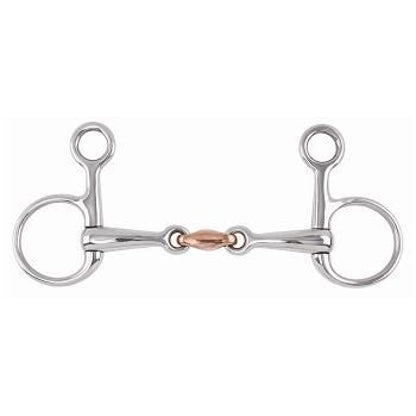 Shires Hanging Cheek Copper Lozenge Snaffle