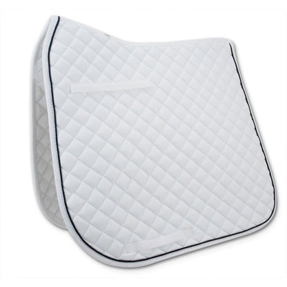Passport Diamond-Quilted Dressage Pad 23 x43 Bk/Wh