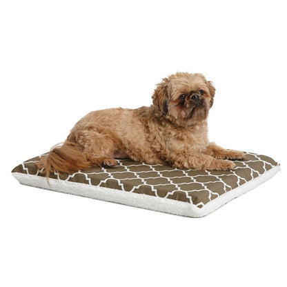 Quiet Time Teflon Brown/Fleece Dog Crate Pad