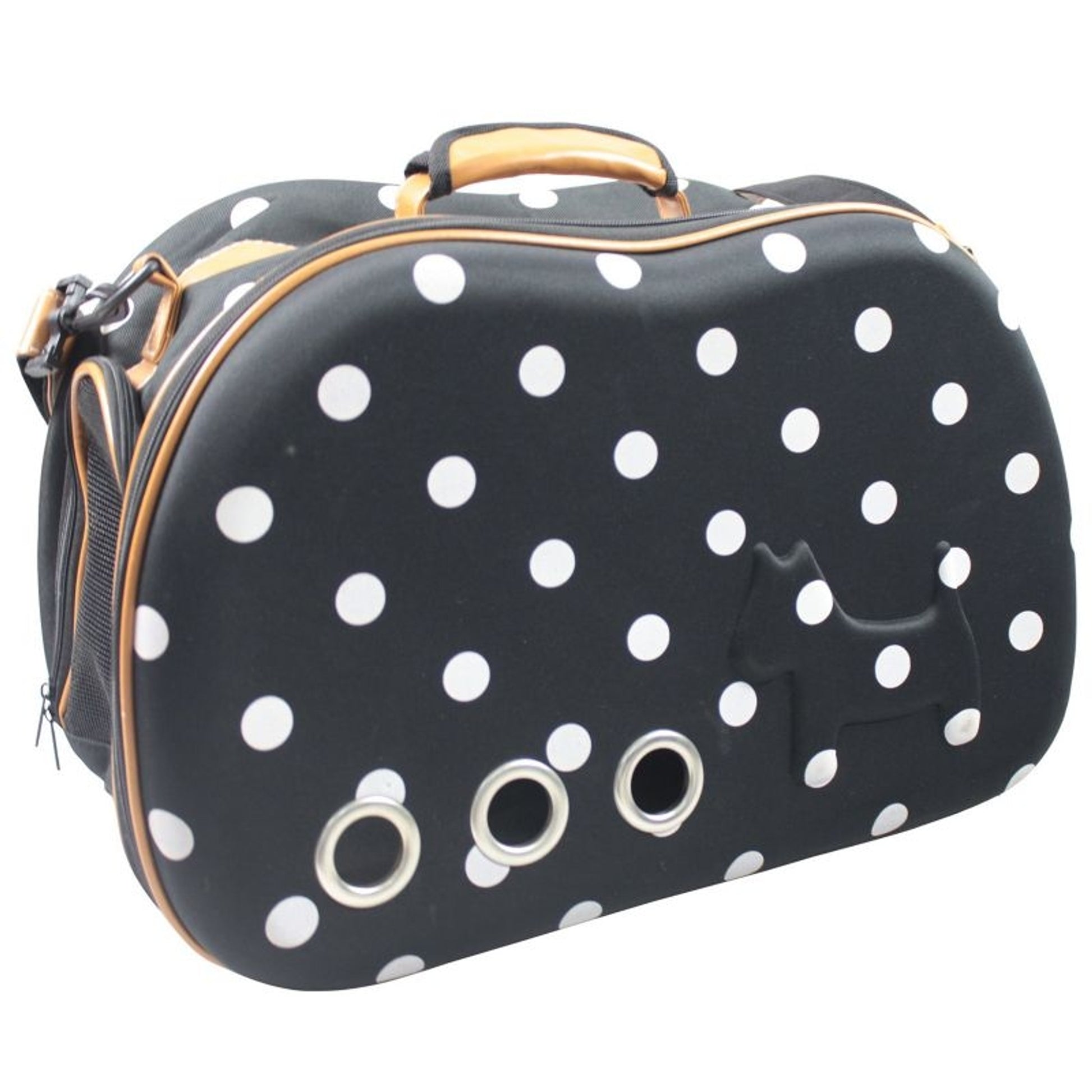 Pet Life Fashion Dotted Venta-Shell Pet Carrier