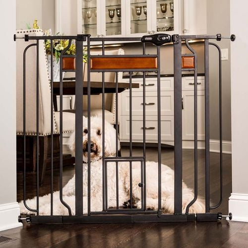 Carlson Pet Design Paw Extra tall Gate with Pet Door