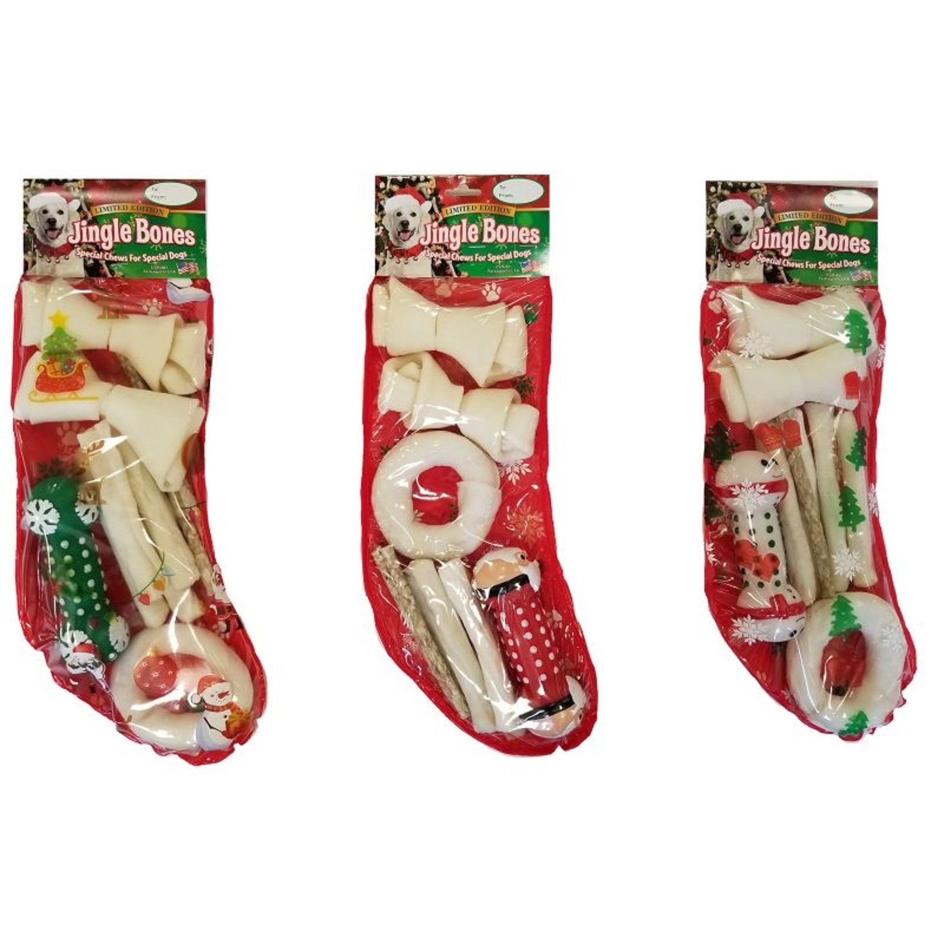 Holiday Rawhide Stocking Dog Treat