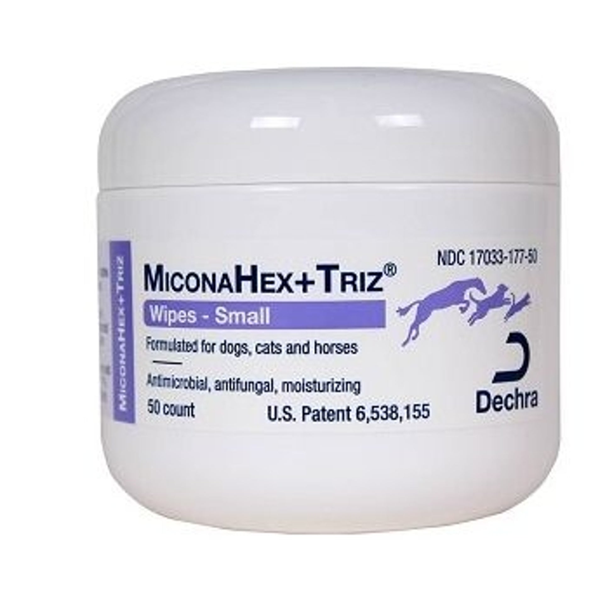 Miconahex Plus Triz Wipes 50 Count Jar