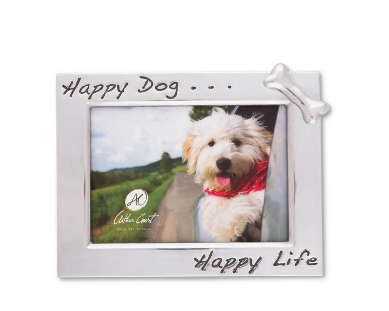 Arthur Court Happy Dog 5x7 Photo Frame