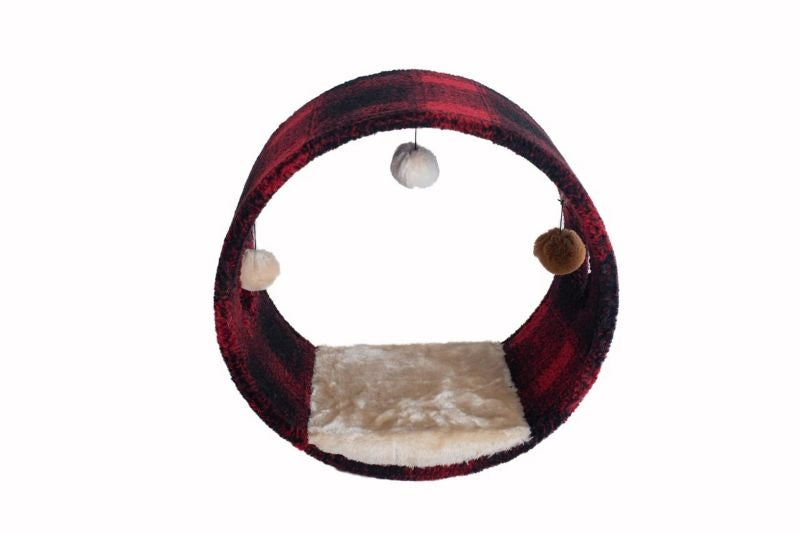 Armarkat Real Wood Scotch Plaid Cat Tunnel