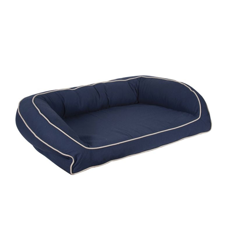 Carolina Pet Blue Canvas Ortho Bolster Bed