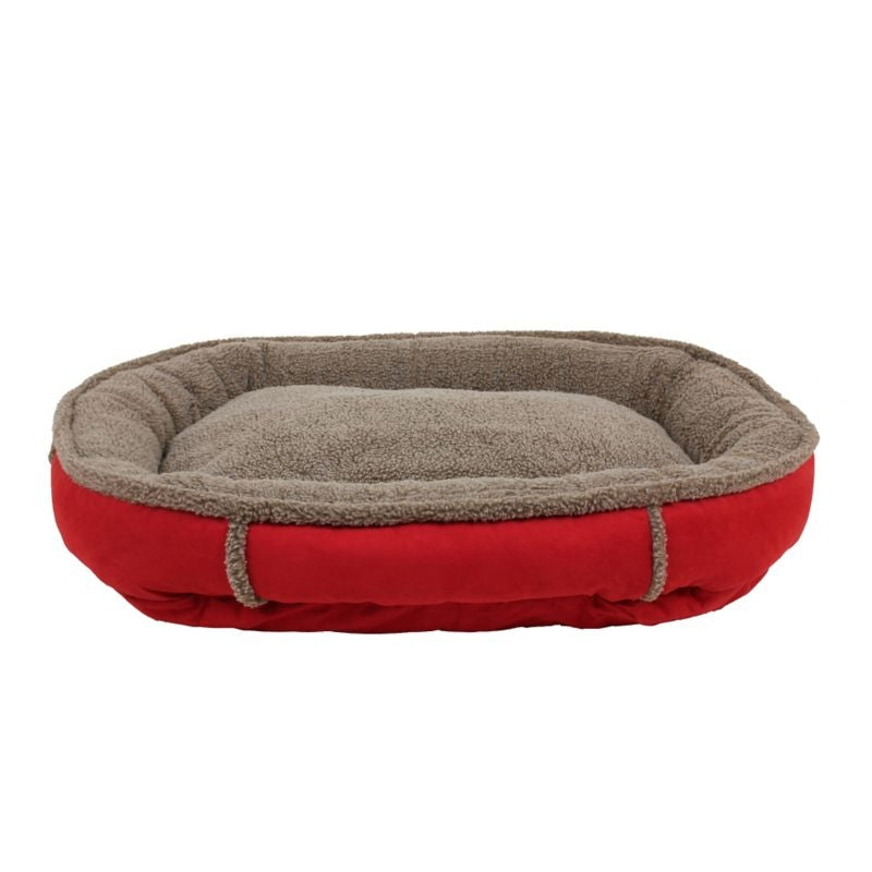 Carolina Pet Red Ortho Round Comfy Cup Bed
