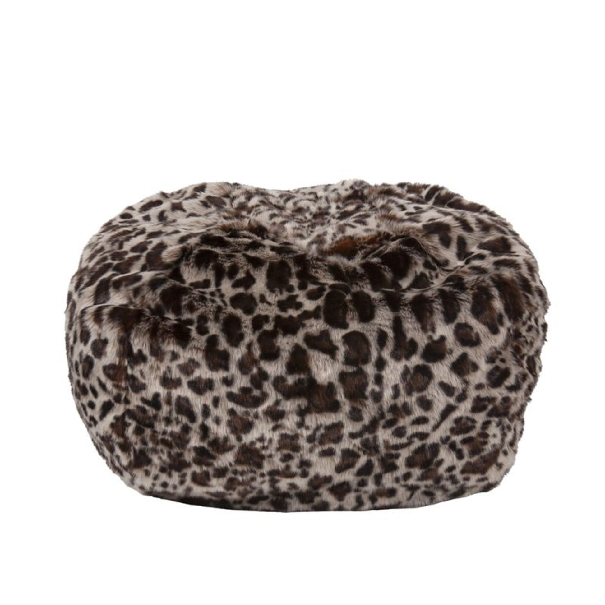 Carolina Pet Leopard Faux Fur Puff Ball Bed