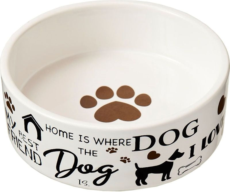 Spot Stoneware Dog Dish
