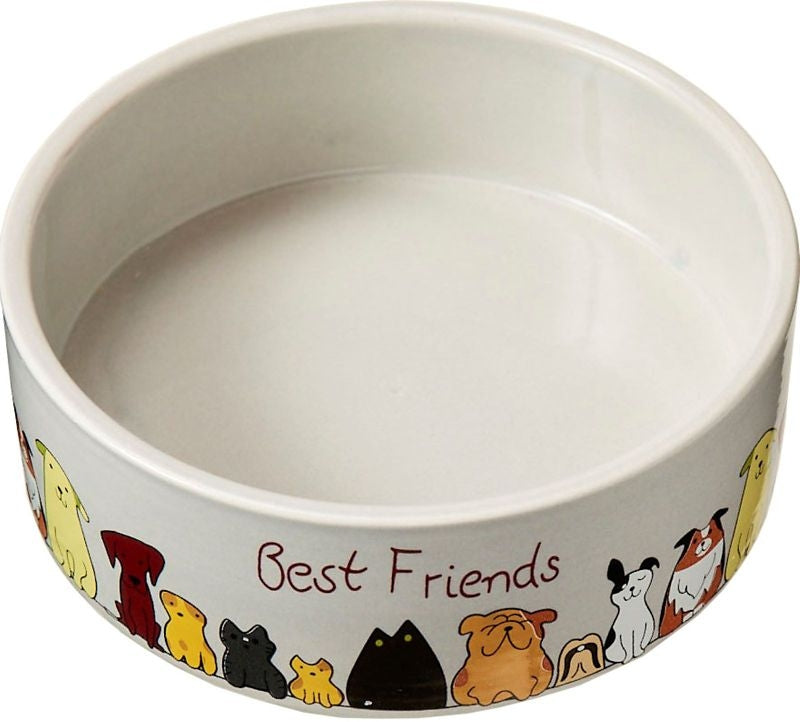 Spot Stoneware Dog Dish