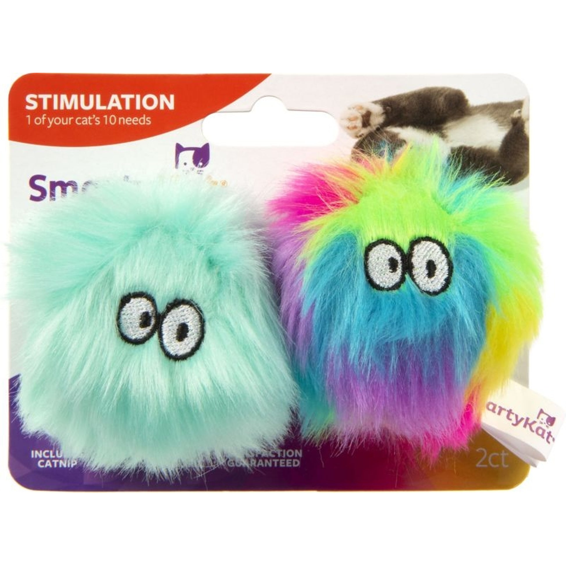Smartykat Fuzzy Friends Catnip Ball Cat Toys