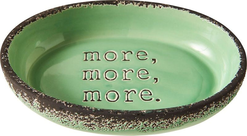 Spot More More Stoneware Cat Dish