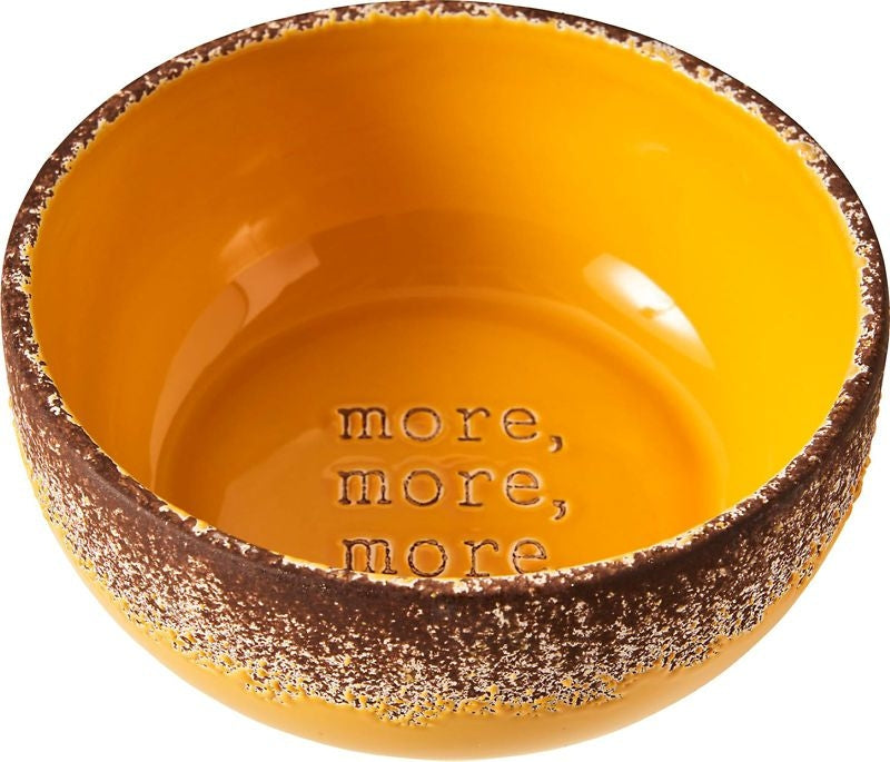 Spot More More Stoneware Dog Dish