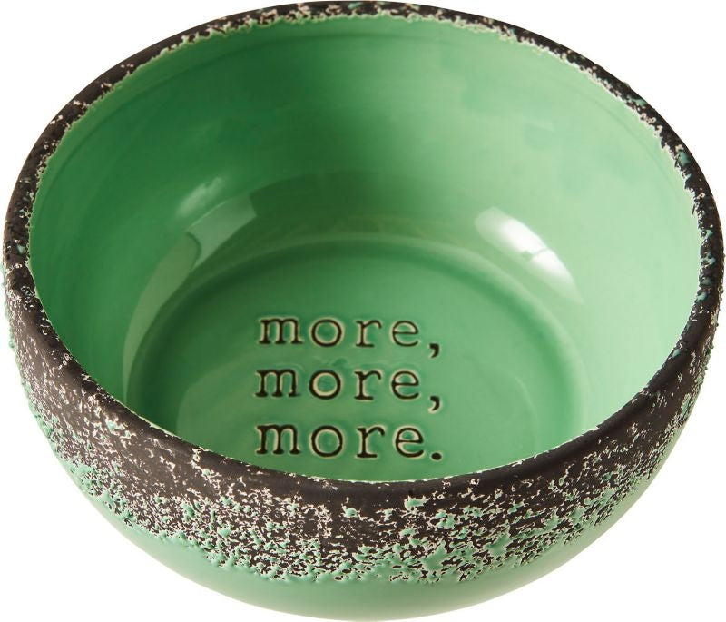 Spot More More Stoneware Dog Dish