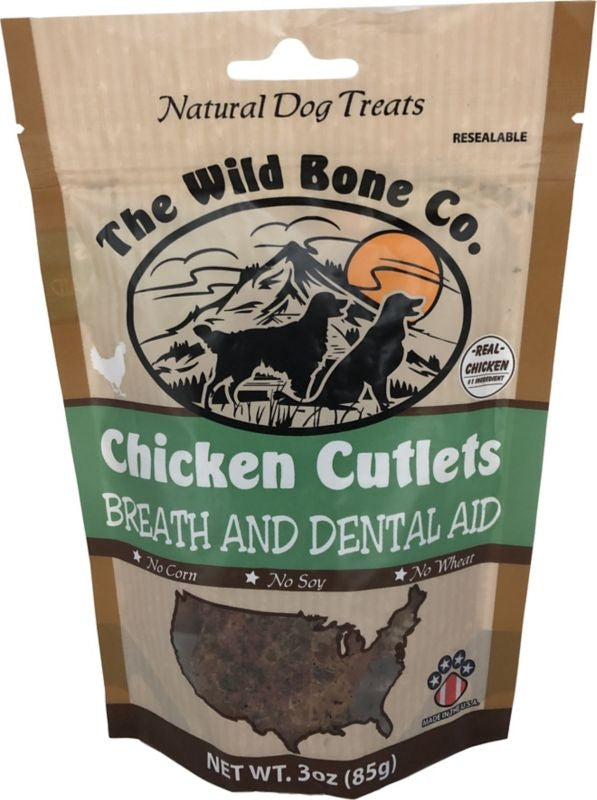 Chicken Cutlets Dog Treat Breath Dental Aid 2.7oz