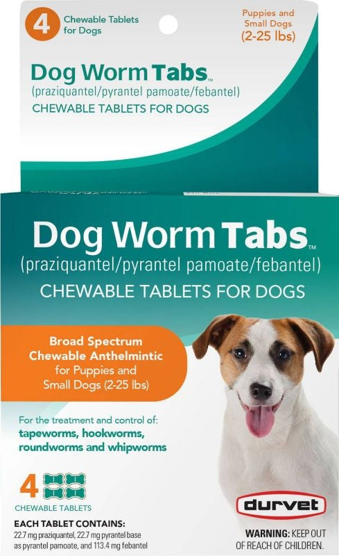 Durvet Dog Worm Chewable Tabs – Pet Supplies