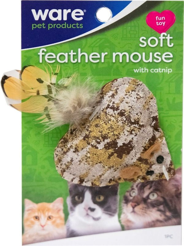 Soft Feather Mouse Toy
