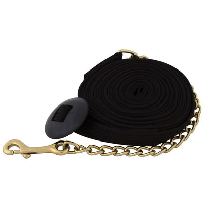 Basic Flat Cotton Web Lunge Line with Chain