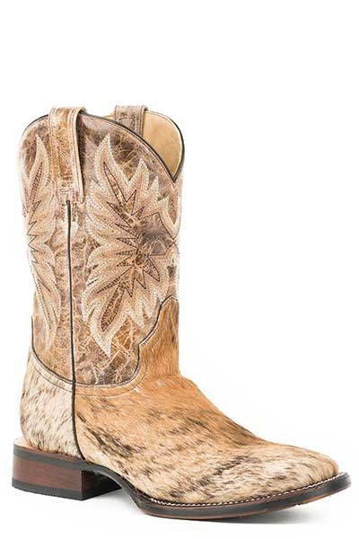 Stetson Mens Duke Square Toe Boots 11 EE Tan/Brown
