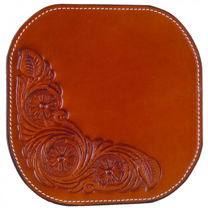Circle Y Floral Tooled Flank Cinch with Billets